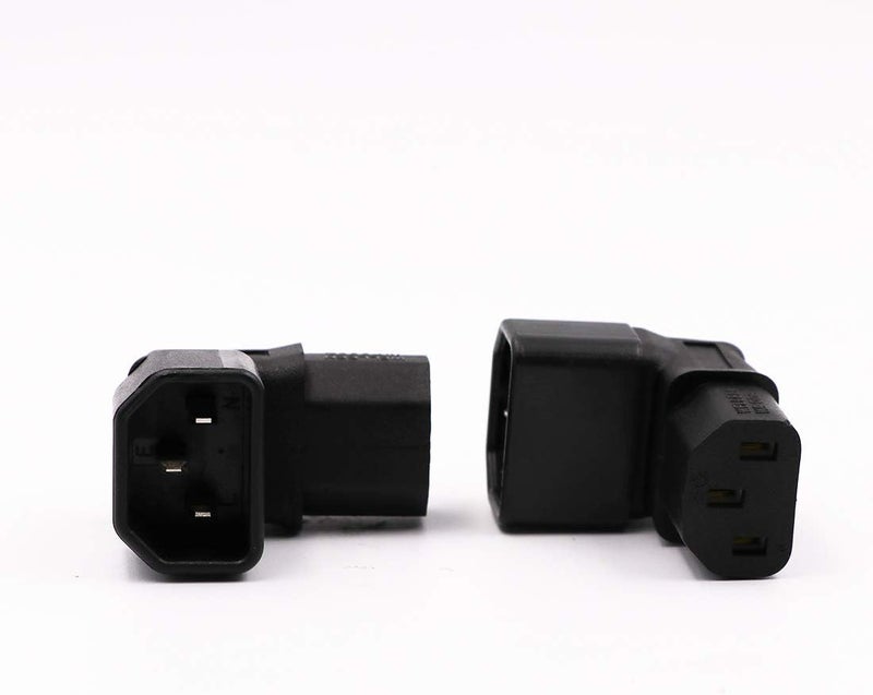 WYMECT IEC C14 to C13 Power Adapter PDU Plug/Socket Up 90 Degree for LCD Wall Mount TV 2 Pack - Image 5