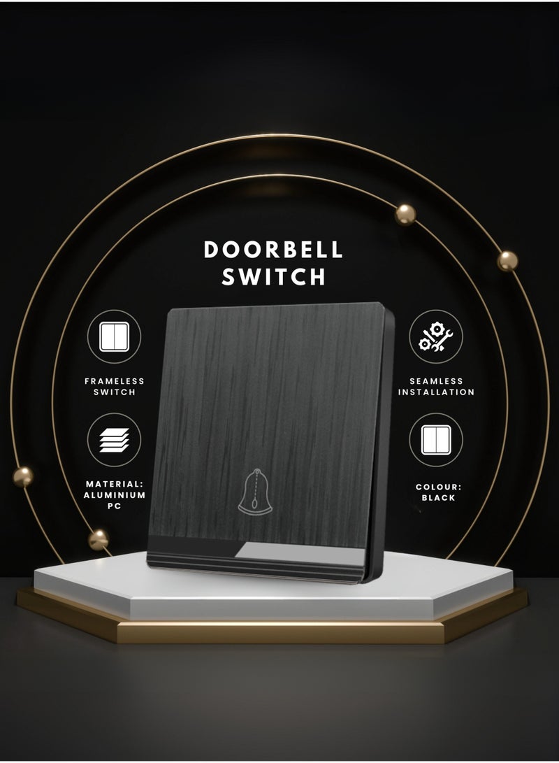 Vmax Premium Bell Switch Stylish Frameless Electric Switch Durable, Safe & Easy Installation Perfect for Homes, Offices & Commercial Use (WHITE, BLACK, CHAMPAGNE GOLD) - Image 4
