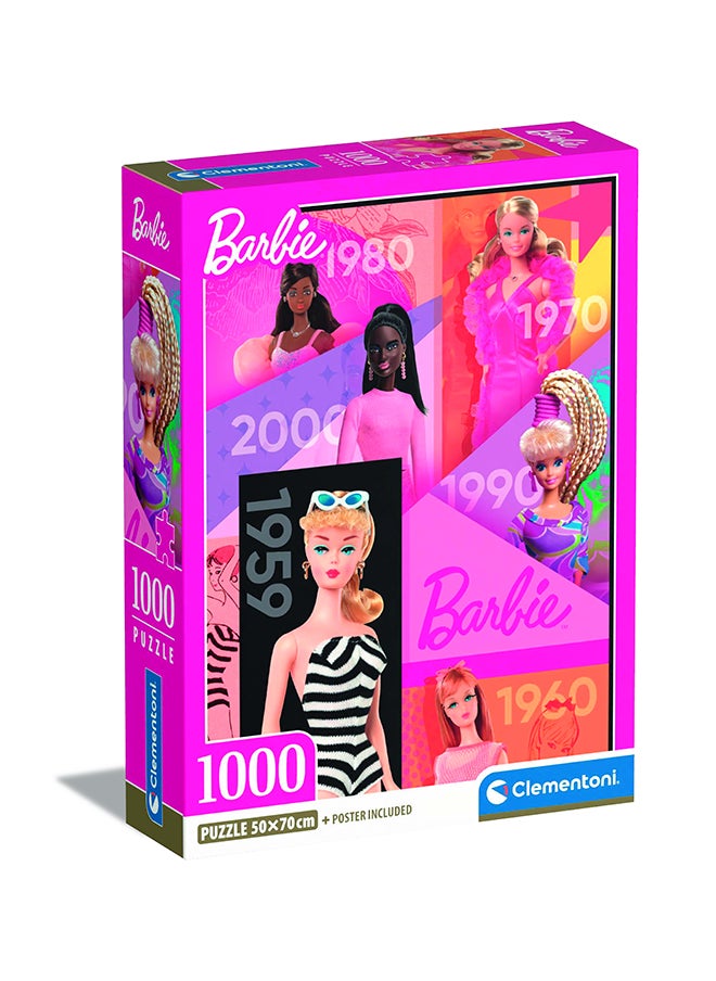 Clementoni - Clementoni Puzzle Barbie 65yrs+Poster 1000pcs - Image 1