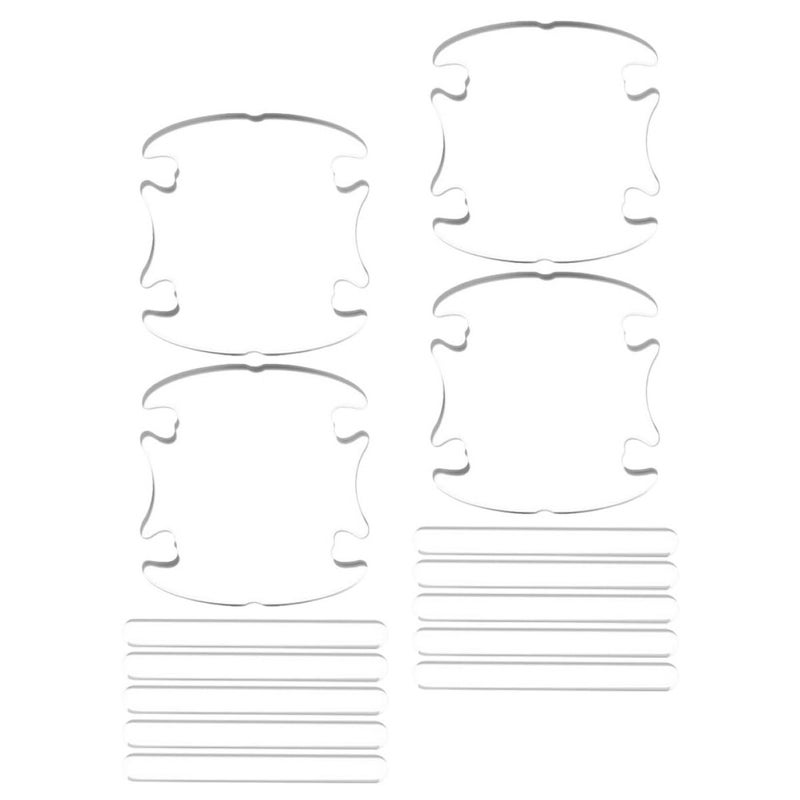 Universal Car Door Handle Scratch Protector Anti Collision Strips Set 4 Cup Protectors 10 Edge Guards For Paint Protection - Image 2