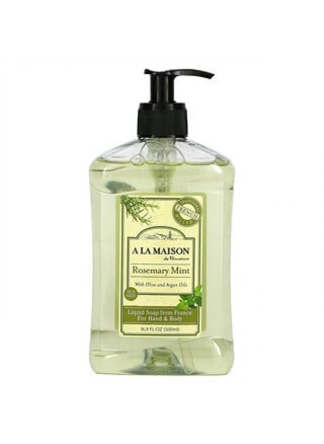 A La Maison De Provence A La Maison de Provence Liquid Soap For Hand & Body Rosemary Mint 16.9 fl oz 500 ml 
