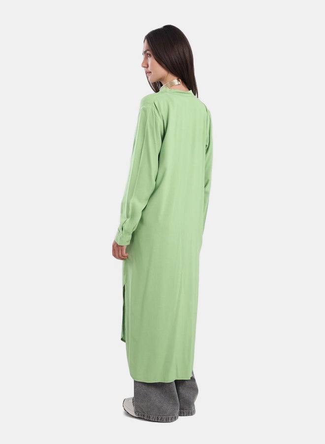 Carina Long Plain Shirt Dress - Image 2