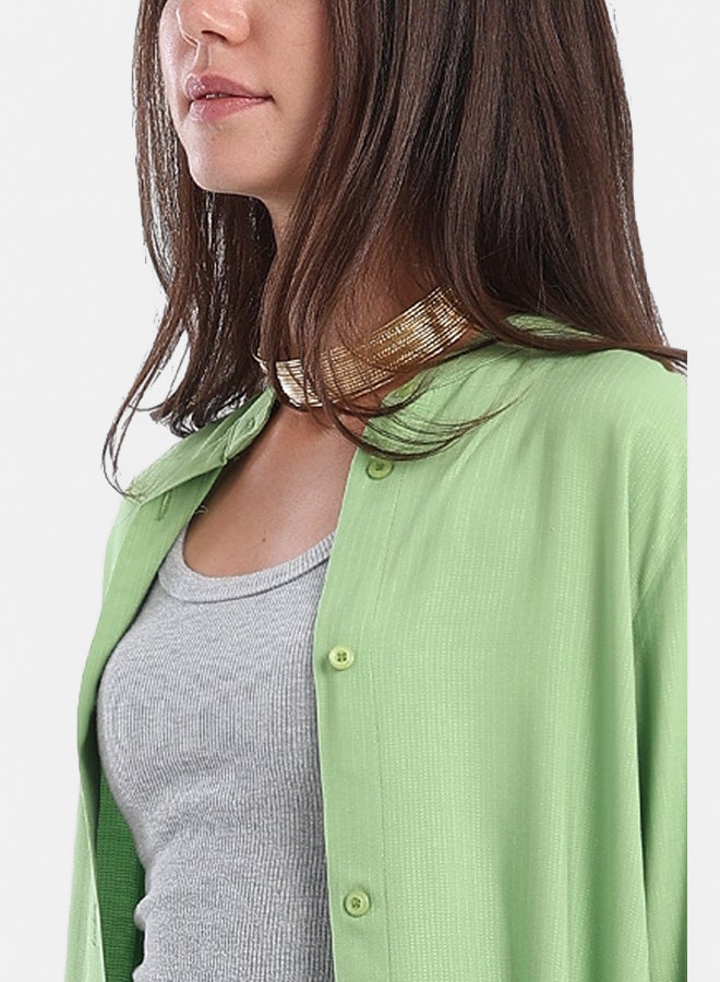 Carina Long Plain Shirt Dress - Image 3