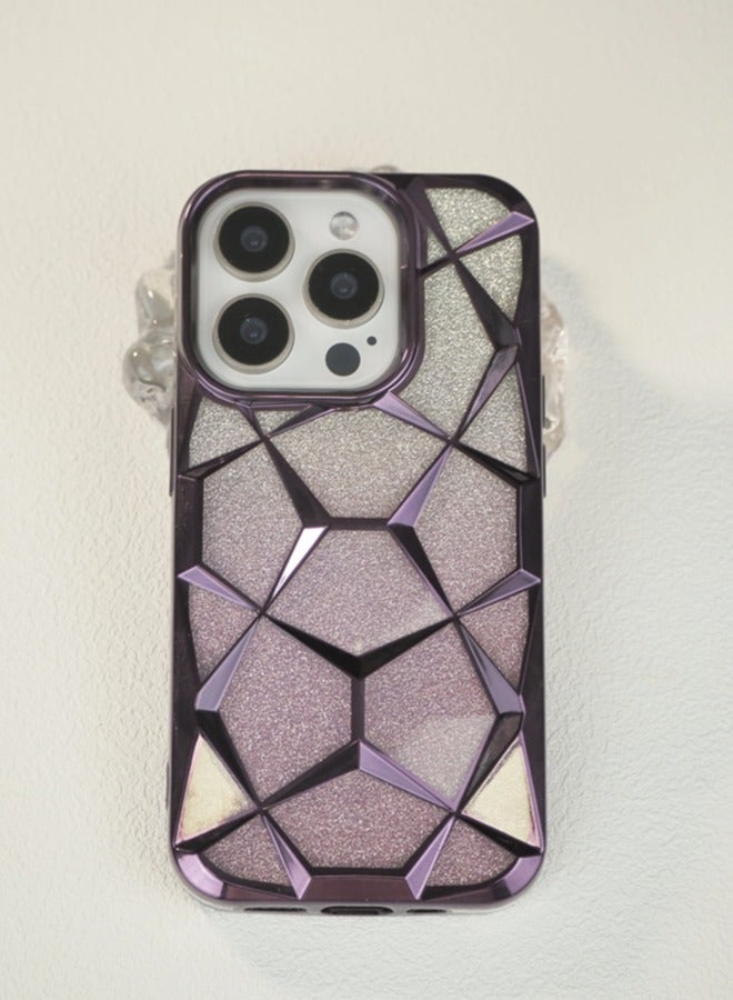 iPhone 13 Pro Case for Plating Bling Gradient Glitter Clear iPhone Cover ,Soft TPU Cute Camera Protection Shockproof Back for Women Girls iPhone Case
