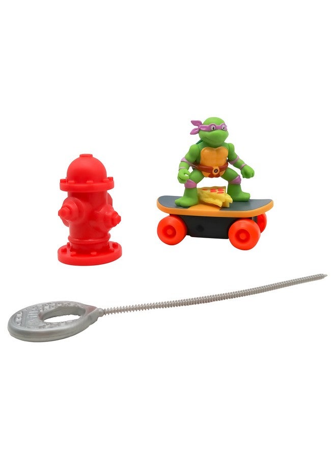 Teenage Mutant Ninja Turtles مجموعة من 4 لوحات تزلج من سلاحف النينجا المراهقين - لعبة لوح تزلج تعمل بالطاقة من خلال سلك سحب ذاتي التوازن - هدية، هدية صغيرة للأعمار 3 وما فوق - Image 4