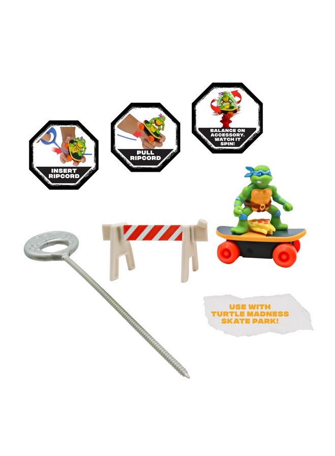 Teenage Mutant Ninja Turtles مجموعة من 4 لوحات تزلج من سلاحف النينجا المراهقين - لعبة لوح تزلج تعمل بالطاقة من خلال سلك سحب ذاتي التوازن - هدية، هدية صغيرة للأعمار 3 وما فوق - Image 2