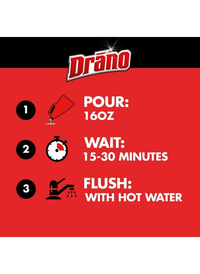 Drano Drano Max Gel Drain Clog Remover and Cleaner for Shower or Sink Drains, Unclogs and Removes Hair, Soap Scum, Blockages, 32 oz  - Image 5