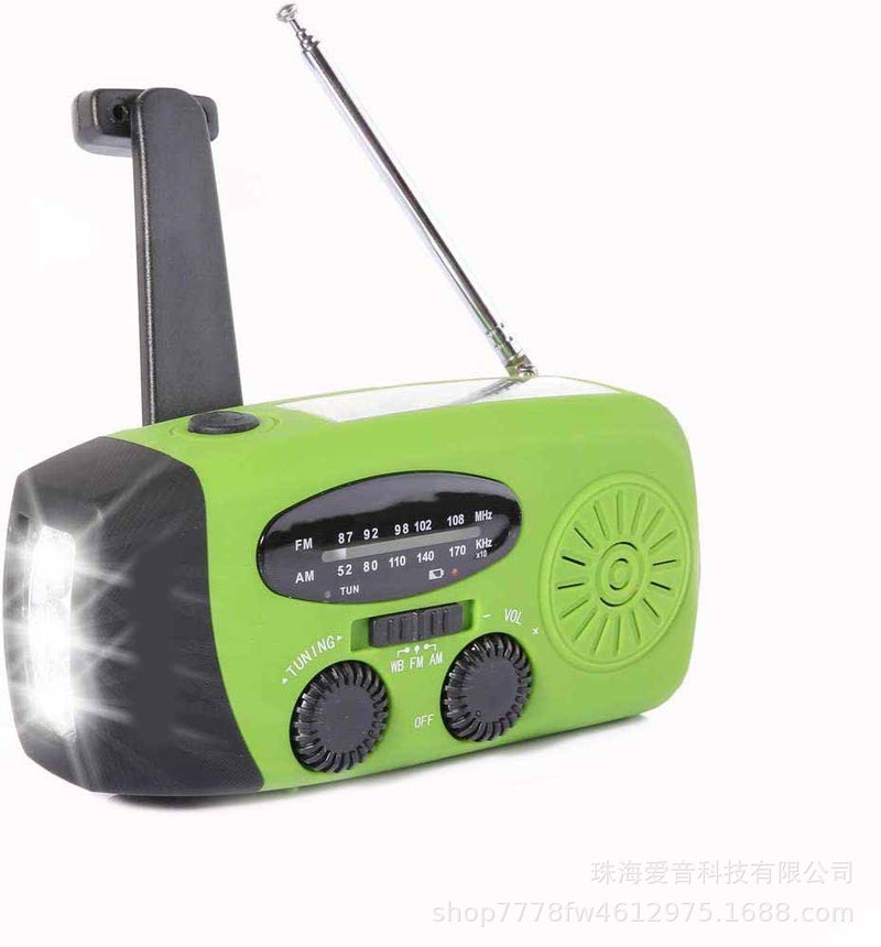 Portable Solar Hand Radio Am/Fm/Noaa Weather Alarm Outdoor Emergency Disaster Prevention Radio - Image 1