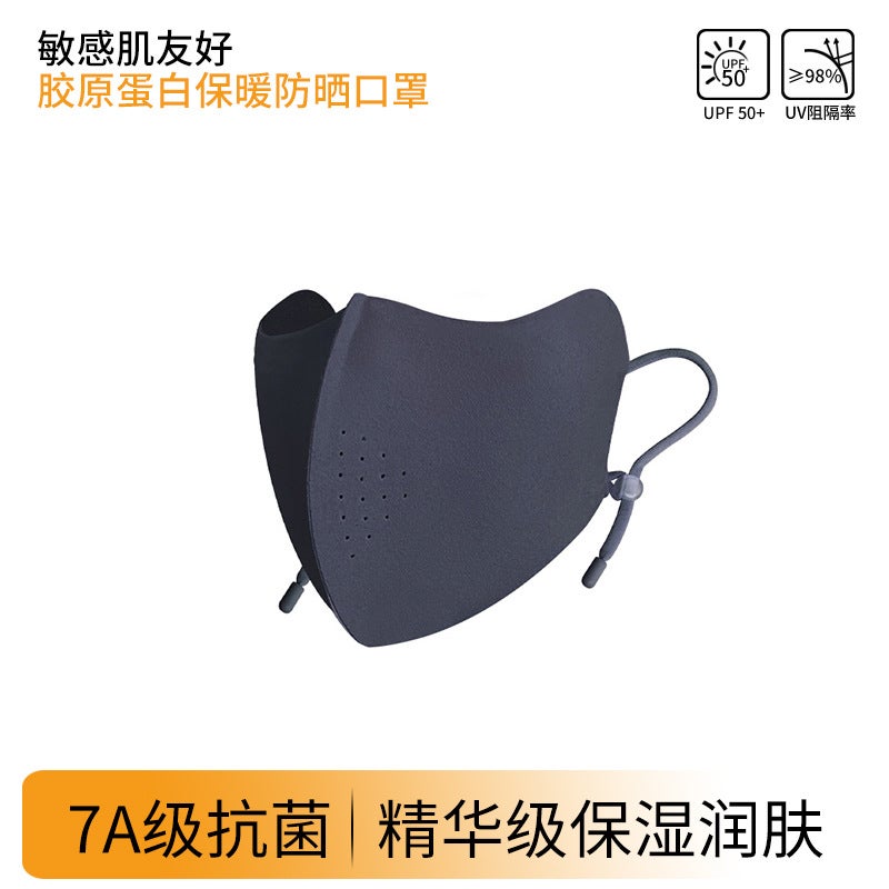 Children'S Warm Mask Fleece-Lined Girls Boys Collagen Sunscreen Windproof Warm Mask - Image 1