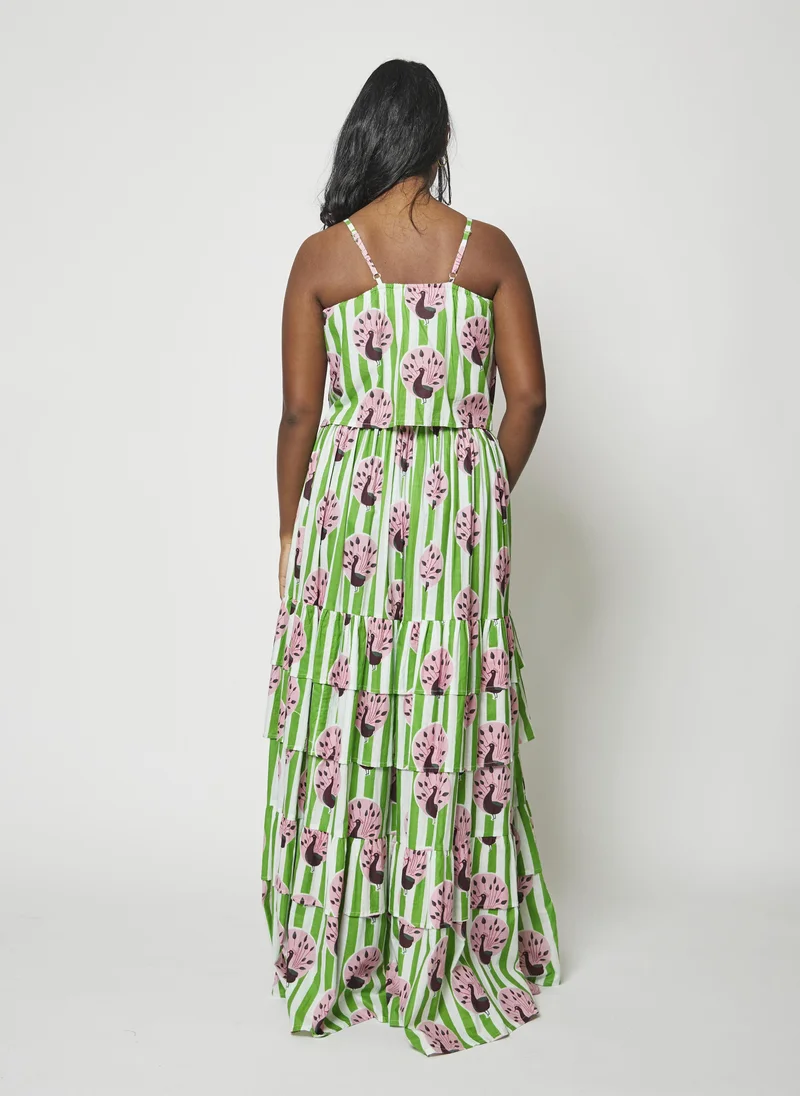Kyshmysh  PEACOCK SKIRT SET for Women | Best Price UAE