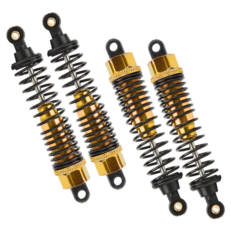 4pcs Aluminium Alloy RC Shock Absorber Accessory Fit for HSP 1/10 RC Car (Gold) - Image 3