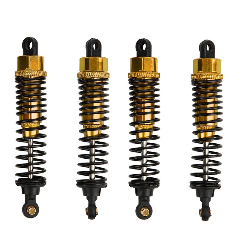 4pcs Aluminium Alloy RC Shock Absorber Accessory Fit for HSP 1/10 RC Car (Gold) - Image 1