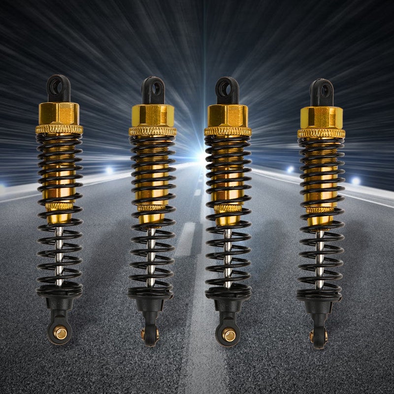 4pcs Aluminium Alloy RC Shock Absorber Accessory Fit for HSP 1/10 RC Car (Gold) - Image 5