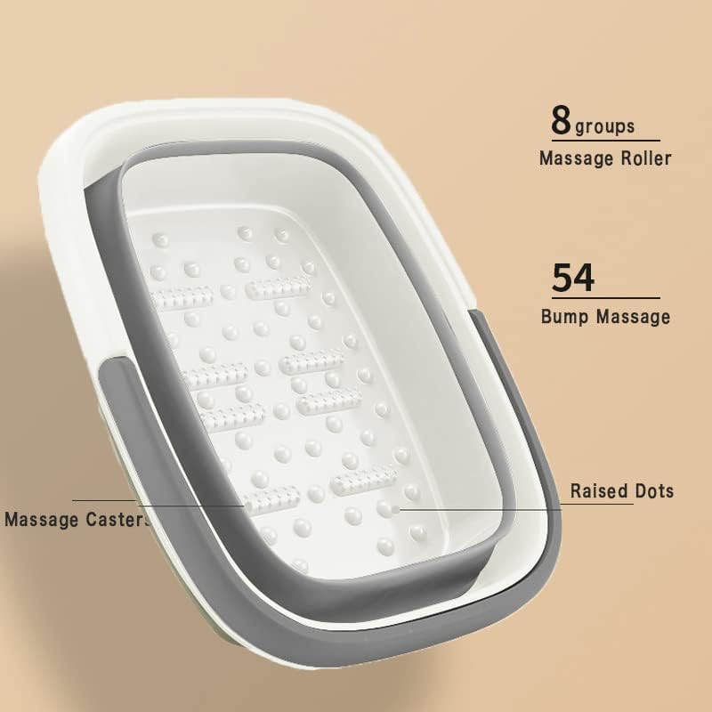 Beinilai Collapsible Foot Bath Kit, Foot Soaking Tub with Handle and Massage Acupoint, Tea Tree Oil Foot Soak with Epsom Salt, and Pedicure Feet File - Image 3