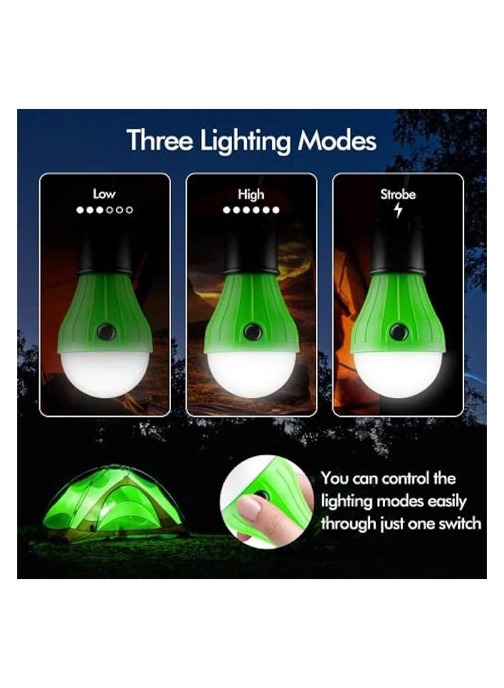 erorex Portable LED Camping Light, 4 Packs Tent lamp, Tent Light Bulbs Lantern Battery Powered with Clip Hook for Emergency Backpacking, Camping, Hiking Fishing Outdoor and Indoor, Outage  - Image 3