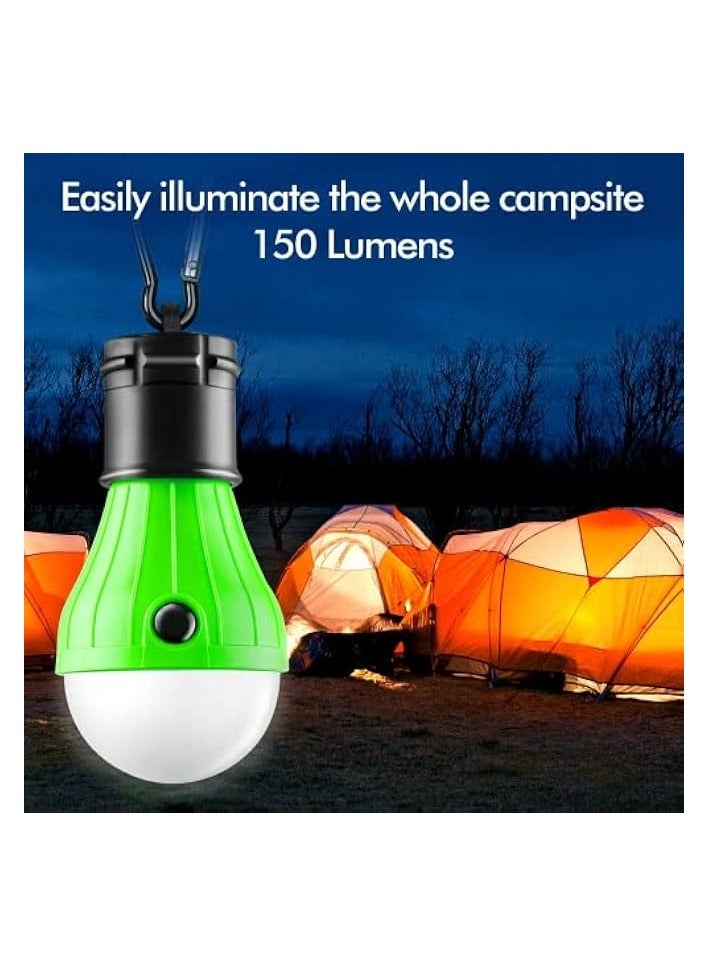erorex Portable LED Camping Light, 4 Packs Tent lamp, Tent Light Bulbs Lantern Battery Powered with Clip Hook for Emergency Backpacking, Camping, Hiking Fishing Outdoor and Indoor, Outage  - Image 2