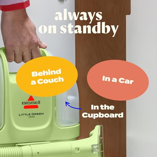 BISSELL Little Green Mini Portable Carpet and Upholstery Deep Cleaner, Car/Auto Detailer, with HydroRinse Self-Cleaning Tool and 4" Tough Stain Tool, Tea Green, 4075 - Image 3