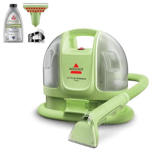 BISSELL Little Green Mini Portable Carpet and Upholstery Deep Cleaner, Car/Auto Detailer, with HydroRinse Self-Cleaning Tool and 4" Tough Stain Tool, Tea Green, 4075 - Image 1
