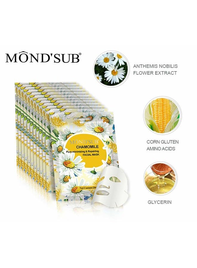 MOND'SUB [12 P]Premium Repairing Facial Mask|Best Sheet Face Mask for Oily Skin|Natural Skin Refreshing&Hydrating|Instantly Pore-minimizing&Anti-Aging|Organic Flowers Essence Skin Care|Both Men&Women[MOND'SUB] - Image 5