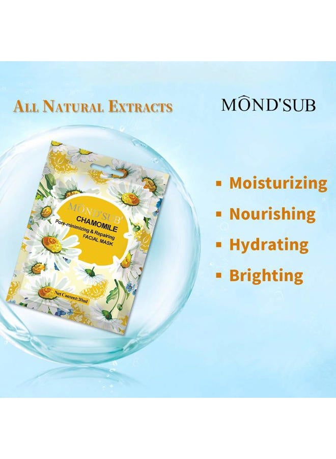 MOND'SUB [12 P]Premium Repairing Facial Mask|Best Sheet Face Mask for Oily Skin|Natural Skin Refreshing&Hydrating|Instantly Pore-minimizing&Anti-Aging|Organic Flowers Essence Skin Care|Both Men&Women[MOND'SUB] - Image 2