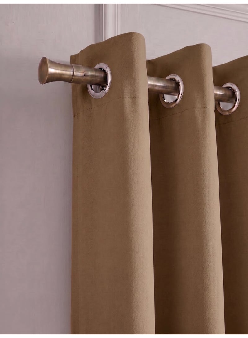 AMALI Elegant Blackout Curtains 2 Panel Set,16 Grommets, Size (L 274 x W 132) cm) for Living Room and Bedroom Shiny Polyester Fabric - Image 3