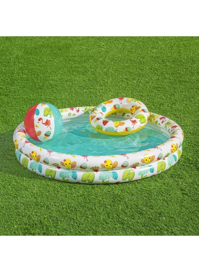 Bestway 3 Piece Play Pool Set，Inflatable Pool 122*20CM,Perfect Choice for Indoor Entertainment and Outdoor Activities for Kids - Image 3