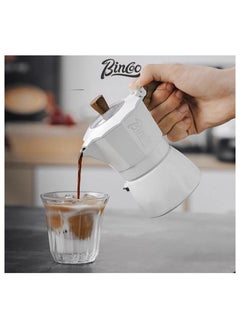 Coffee Pot, Moka Pot Italian Coffee Maker 6 cup/10 OZ Stovetop Espresso Maker for Gas or Electric Ceramic Stovetop Camping Manual Cuban Coffee Percolator for Cappuccino or Latte