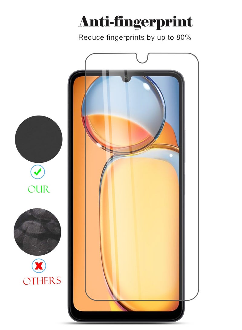 Techie HD Tempered Glass Screen Protector for Xiaomi Redmi 13C 4G / Poco C65 - Anti Reflection Anti Bubbles 9H Hardness 0.33 mm Rounded Edges Easy Installation - Image 2