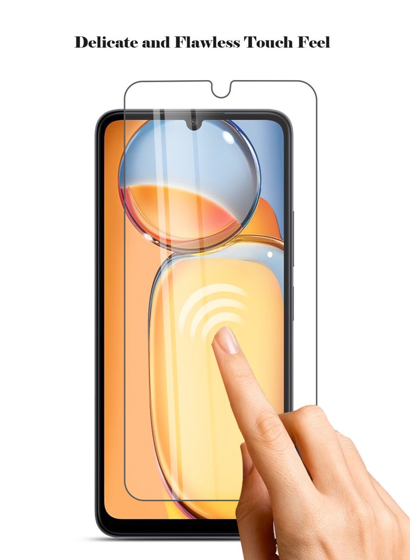 Techie HD Tempered Glass Screen Protector for Xiaomi Redmi 13C 4G / Poco C65 - Anti Reflection Anti Bubbles 9H Hardness 0.33 mm Rounded Edges Easy Installation - Image 4