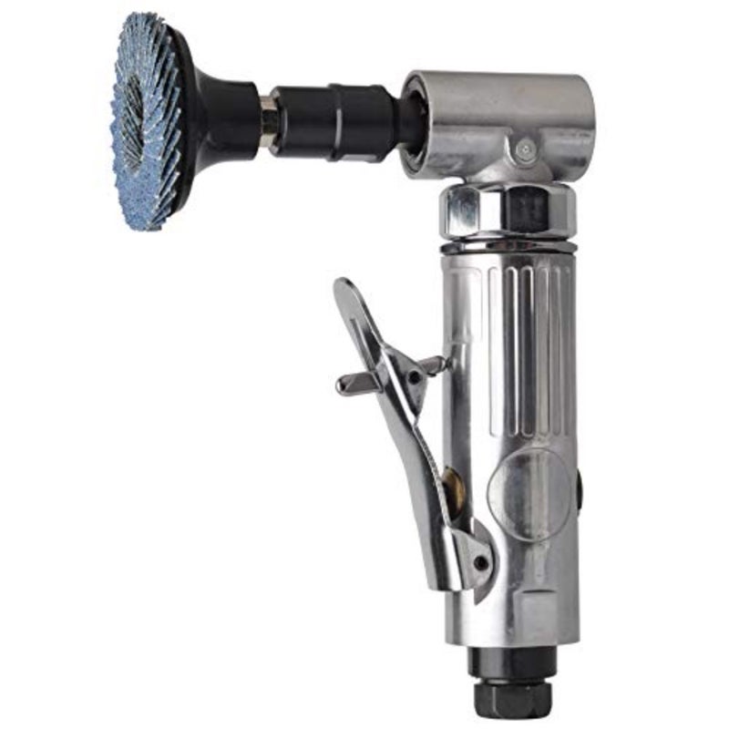 1/4 inch angle air die grinder with 22 pcs 2-inch roll lock sanding discs, polished color angle pneumatic die grinder, air die grinder kit by - Image 4