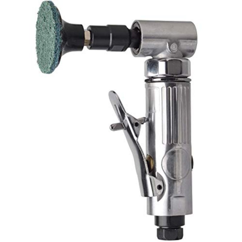 1/4 inch angle air die grinder with 22 pcs 2-inch roll lock sanding discs, polished color angle pneumatic die grinder, air die grinder kit by - Image 2