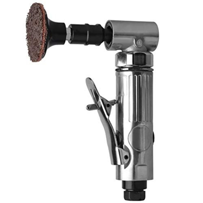 1/4 inch angle air die grinder with 22 pcs 2-inch roll lock sanding discs, polished color angle pneumatic die grinder, air die grinder kit by - Image 3