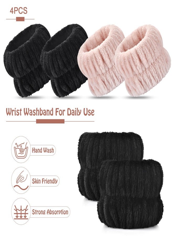 Darfukei Wrist Bands for Washing Face, 4pcs Spa Face Washing Wristbands, Microfiber Arm Wrist Towels, Absorbent Wash Wristbands for Woman Men, Prevent Water from Spilling Down Your Arms - Image 4