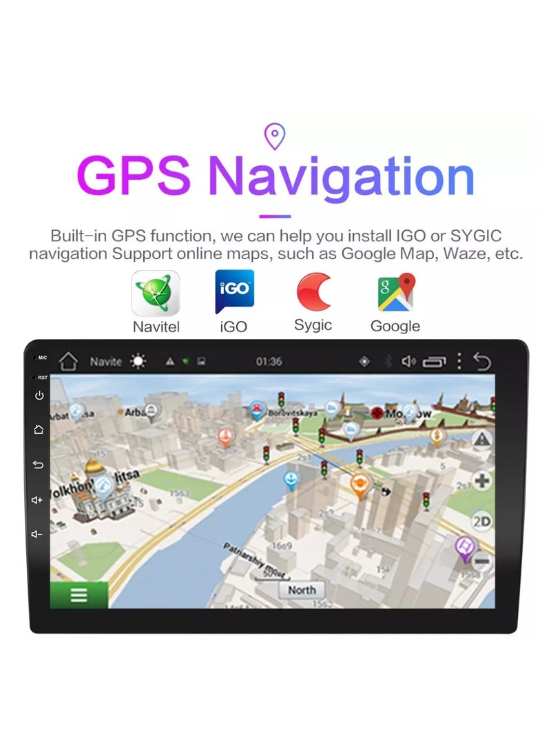 RAYMOS - 9 Inch Android Screen For Car 1GB RAM Support Apple Carplay Android Auto Full HD Touch Screen Display built In Bluetooth USB Radio WiFi PlayStore Night Vision Camera included - Image 1