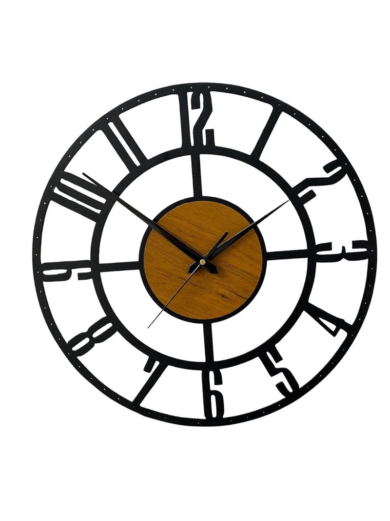 Reyox Material Metal Wall Clock Big Size Wall Clock Modern Clocks for Living Room Stylish Wall Clocks for Home Antique Big Size Modern Wall Watch for Home DecorBlack40 cm DA124