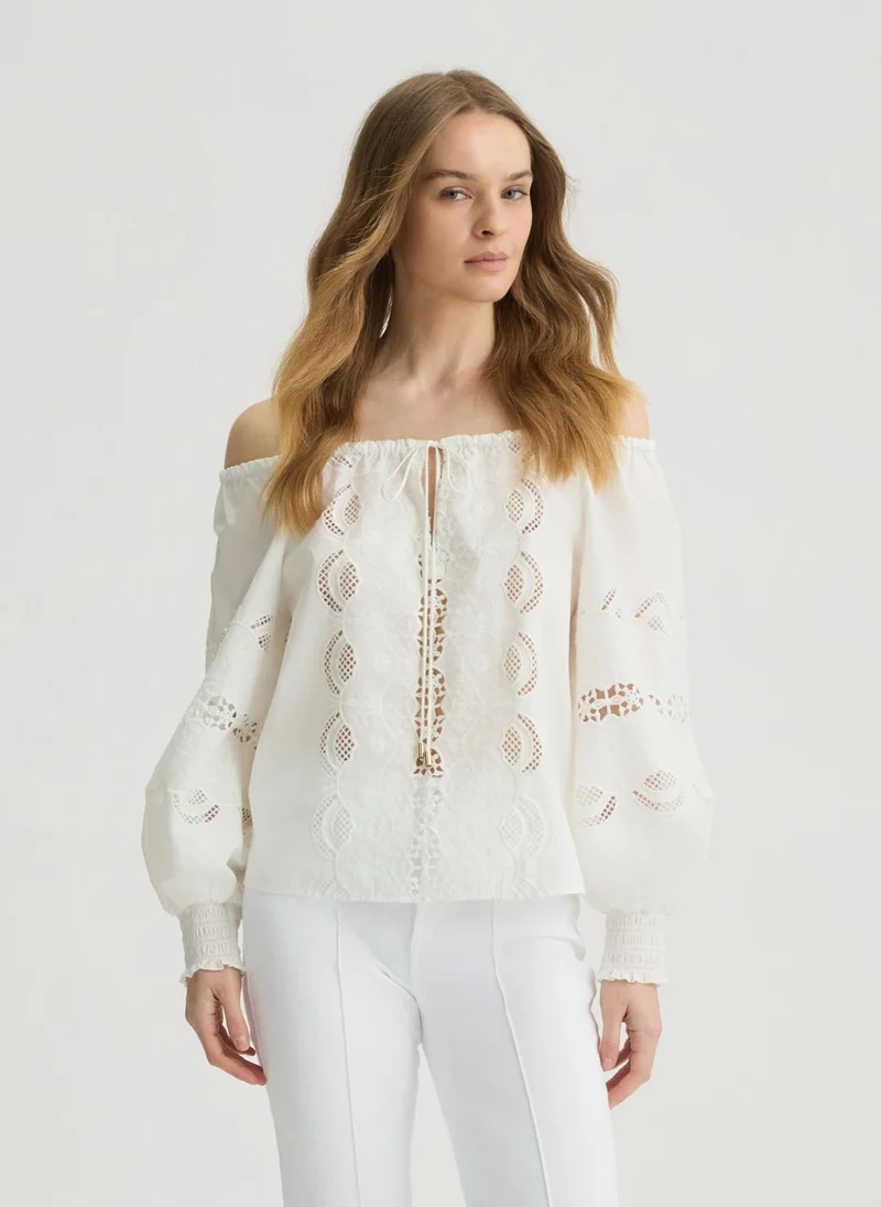 Liu Jo Embroidered cotton blouse