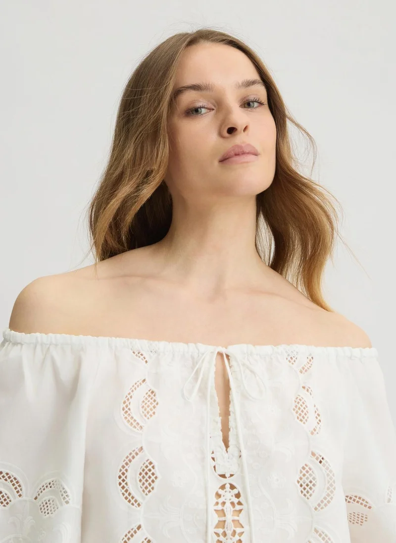 Liu Jo Embroidered cotton blouse