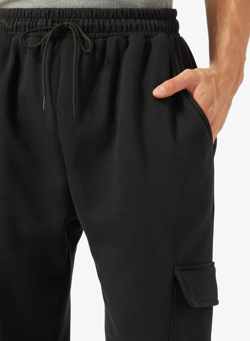 Seventy Five Basics  Oversized Fit Cargo Joggers with Elasticated Hem for Men | Best Price UAE