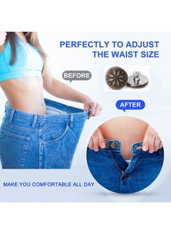 Plan A 10 Pieces Seamless Replacement Jeans Buttons - 17mm Removable Adjustable Metal Buttons with Screwdriver, Waist Adjuster for Men Women, Easy to Install and Firm Repair Kit  - Image 4