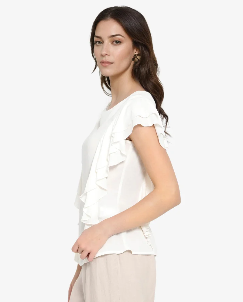 Rareism Women's Round Neck Top