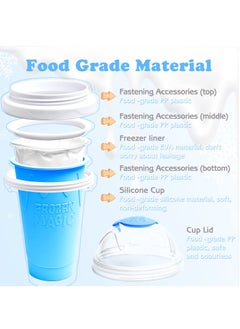 Generic Frozen Magic Slushy Cup, Smoothie Cup with Lid and Straw (Green)  - Image 3