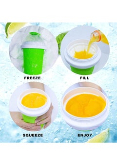 Generic Frozen Magic Slushy Cup, Smoothie Cup with Lid and Straw (Green)  - Image 4