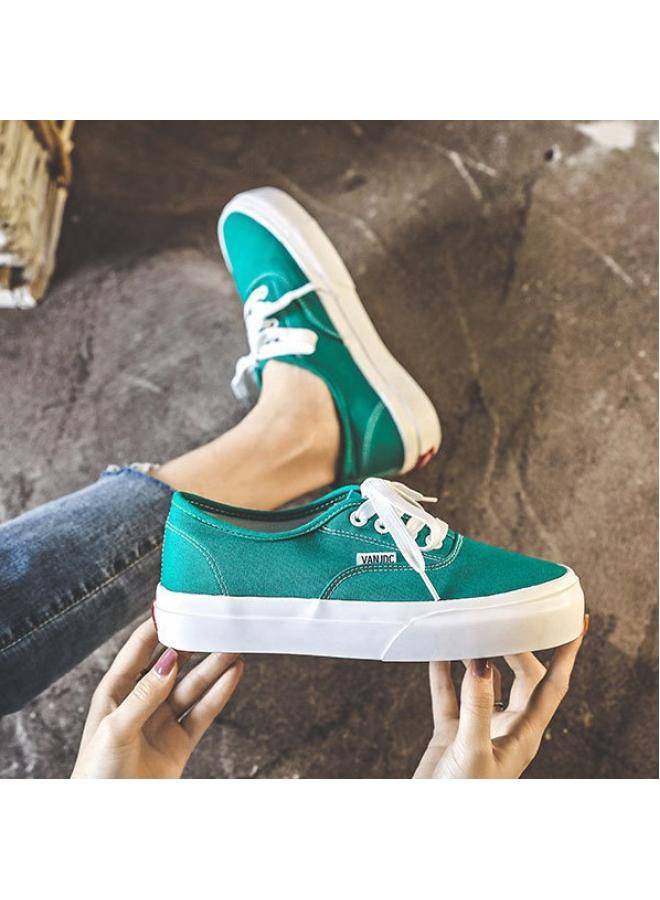 SHAKA New Women's Canvas Shoes Korean Style Casual Sneakers Breathable Simple Student Shoes All-match Solid Color Cloth Shoes Flat Women's Shoes - Image 4