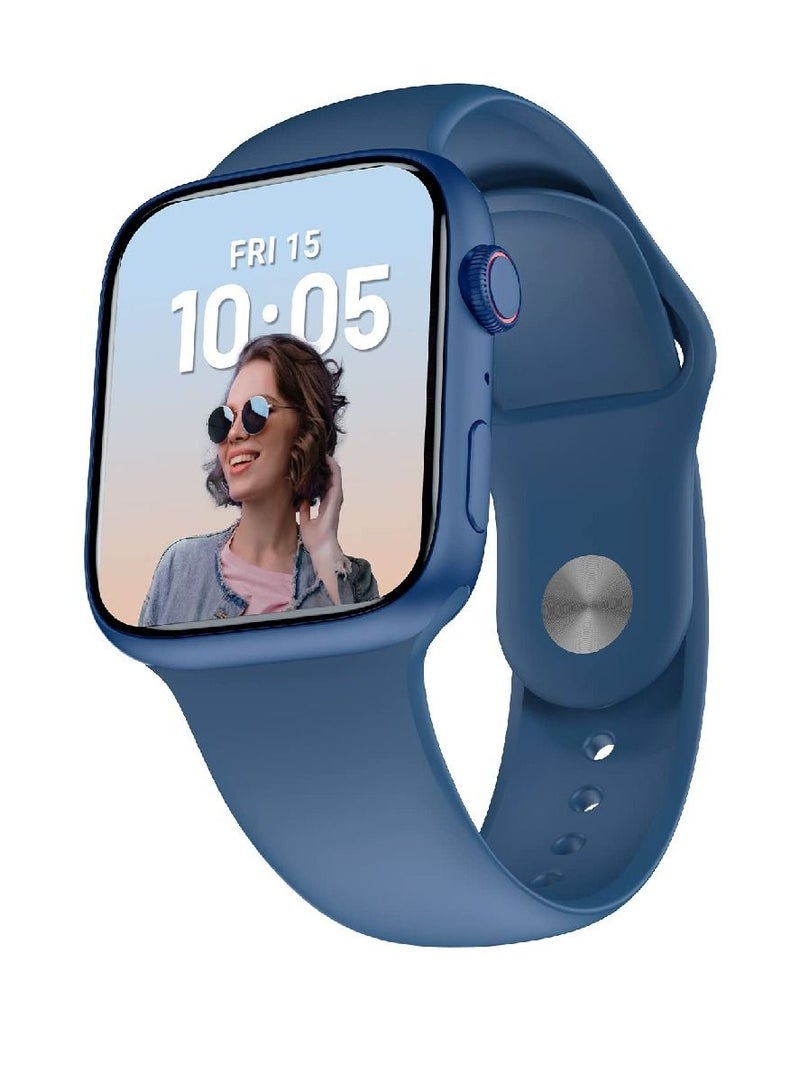 Zoom Plus Bluetooth Calling Full Touch Display Multi-Function Smartwatch For Men & Women Blue - Image 1