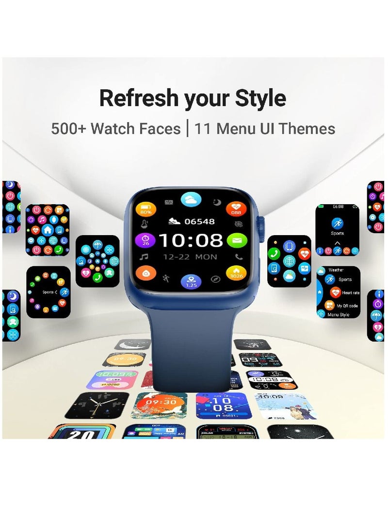 Zoom Plus Bluetooth Calling Full Touch Display Multi-Function Smartwatch For Men & Women Blue - Image 5