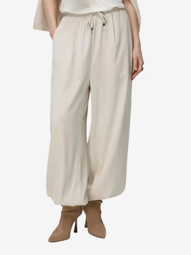 MixRay MIXRAY Textured Long Jogger Pants with Drawstring Waist and Pocket