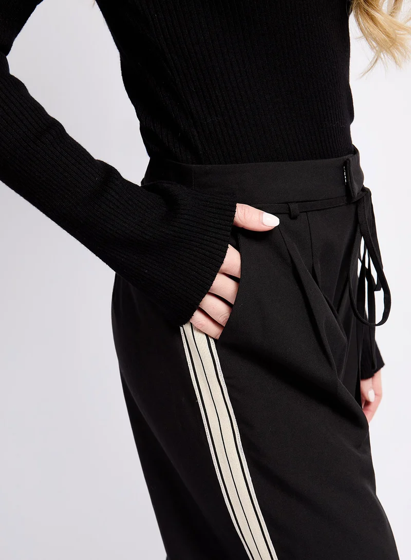 Little Mistress Contrast Side Striped Pants