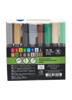 POSCA 16-Piece Round Shaped Paint Marker Set 0.7mm Multi color  - Image 2