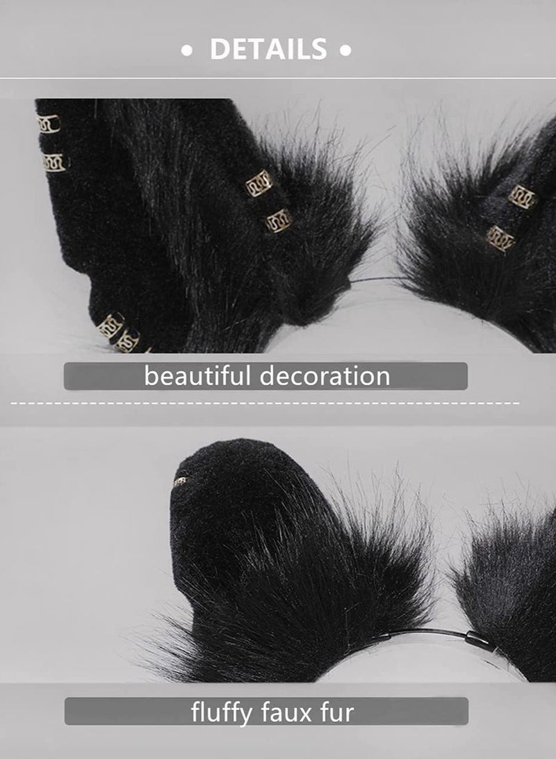 Cute Wolf Cat Dog Ears Headband Halloween Costume Party Headpiece Hair Accessories Hairband Headwear - Image 3