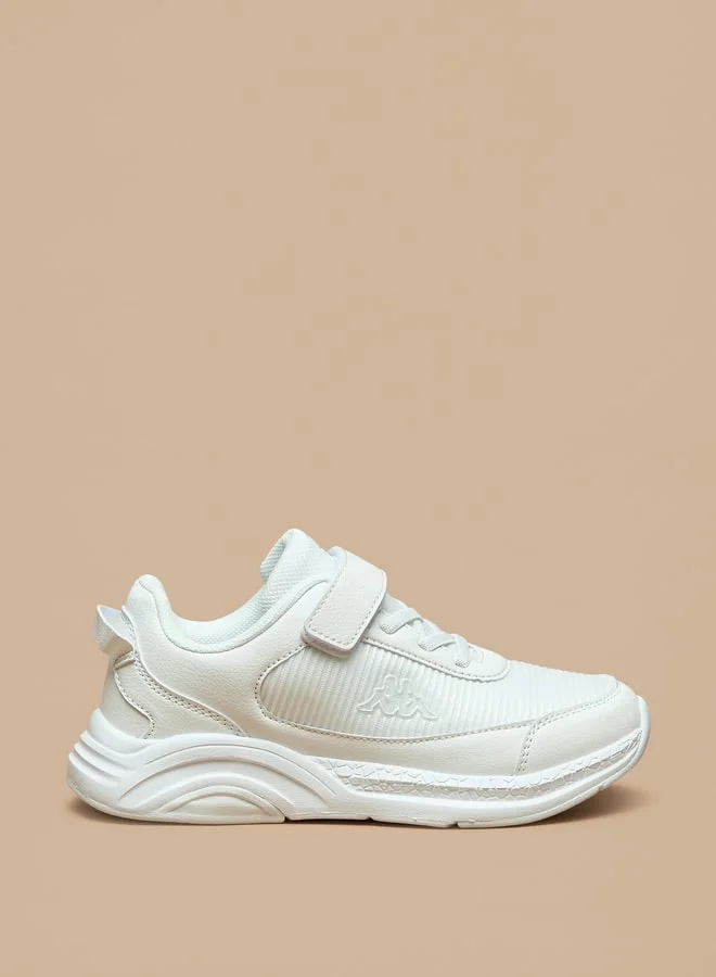 Kappa Boys' Textured Walking Shoes with Hook and Loop Closure